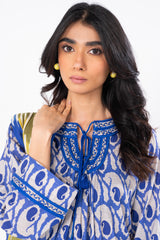 2 Pc Printed Khaddar Shirt With Khaddar Dupatta