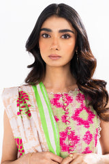 2 Pc Printed Khaddar Shirt With Khaddar Dupatta