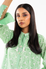 1 Pc Printed Lawn Shirt | Silver | Al Karam