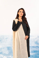 1 Pc Embroidered Chiffon Dupatta | Silver | Al Karam