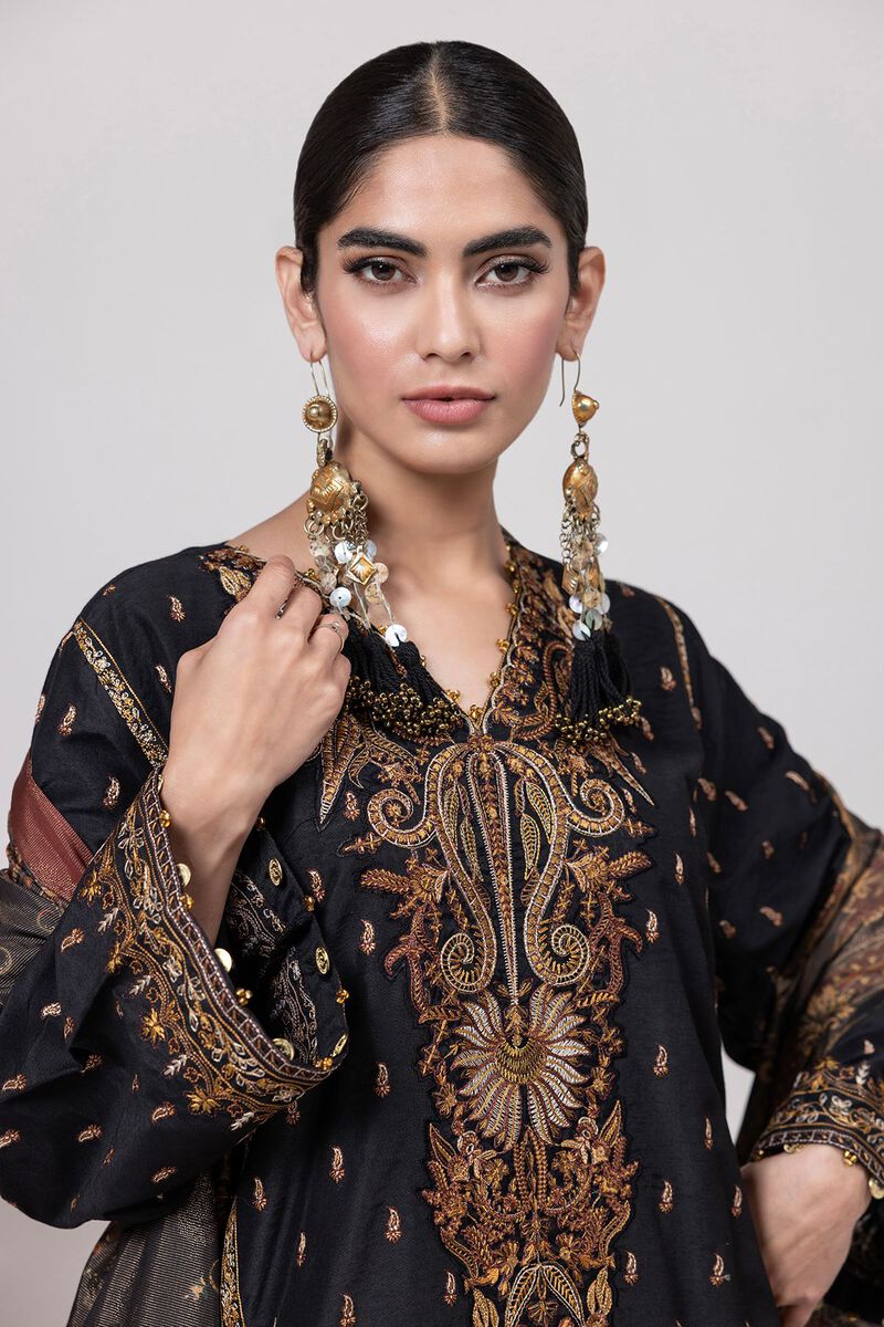 Dull Raw Silk | Embroidered | Khaadi