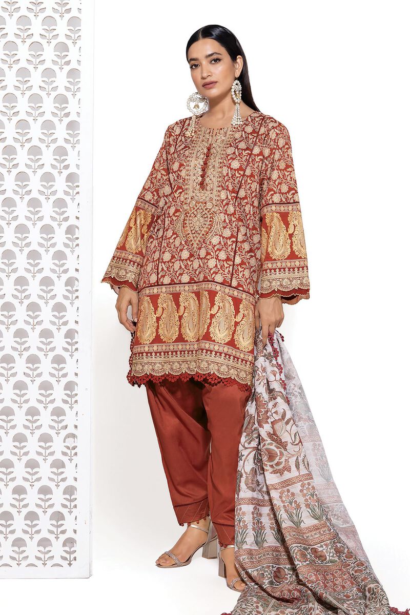 Cotton Satin | Embroidered | Khaadi