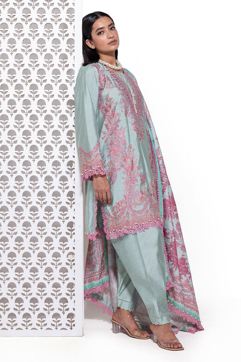 Dull Raw Silk | Embroidered | Khaadi