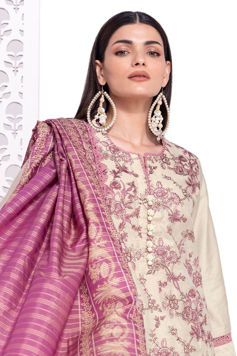 Dull Raw Silk | Embroidered | Khaadi