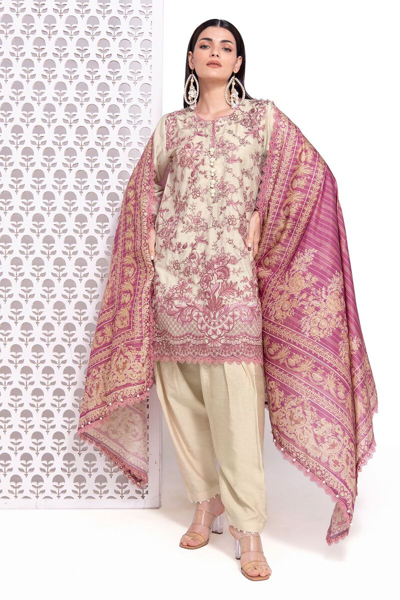 Dull Raw Silk | Embroidered | Khaadi