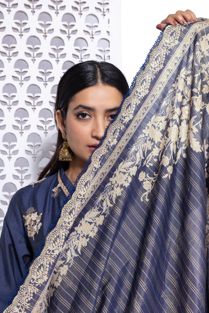 Dull Raw Silk | Embroidered | Khaadi