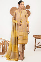 3 Pc Embroidered Viscose Jacquard Suit With Shawl | Festive | Al Karam